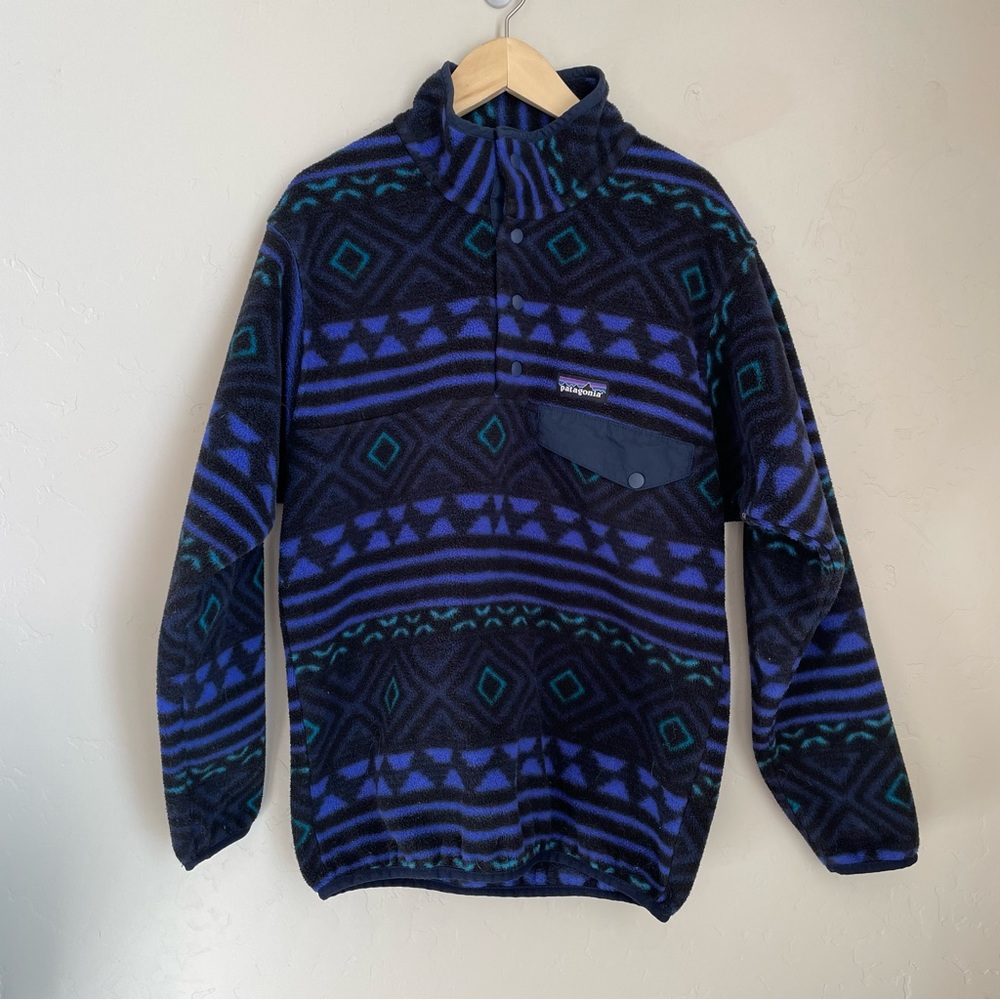 Patagonia Synchilla Snap-T Fleece in Saltillo:Navy